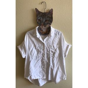 Madewell White Cotton Courier Shirt